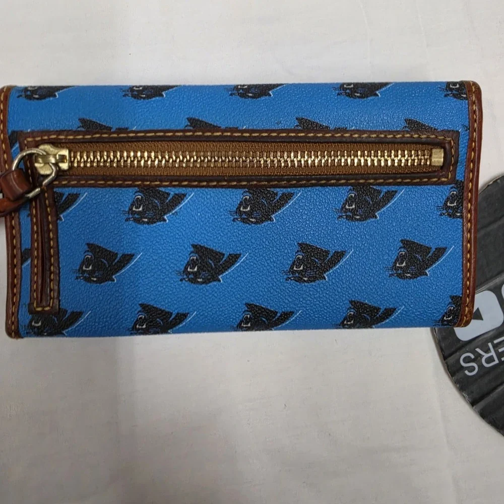 Dooney & Bourke Carolina Panthers Continental Clutch NFL Blue